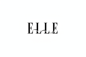 logo ELLE en noir et blanc